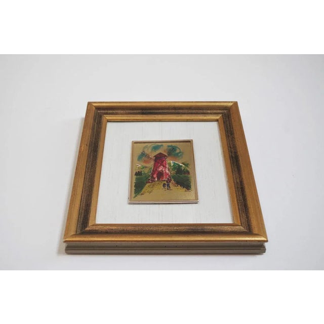 Small Mill Print in Gold Leaf, 1984 For Sale - Image 3 of 9