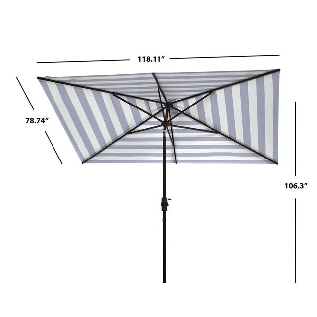 Contemporary Iris 6.5x10 Rectangle Umbrella - Black/White For Sale - Image 3 of 3