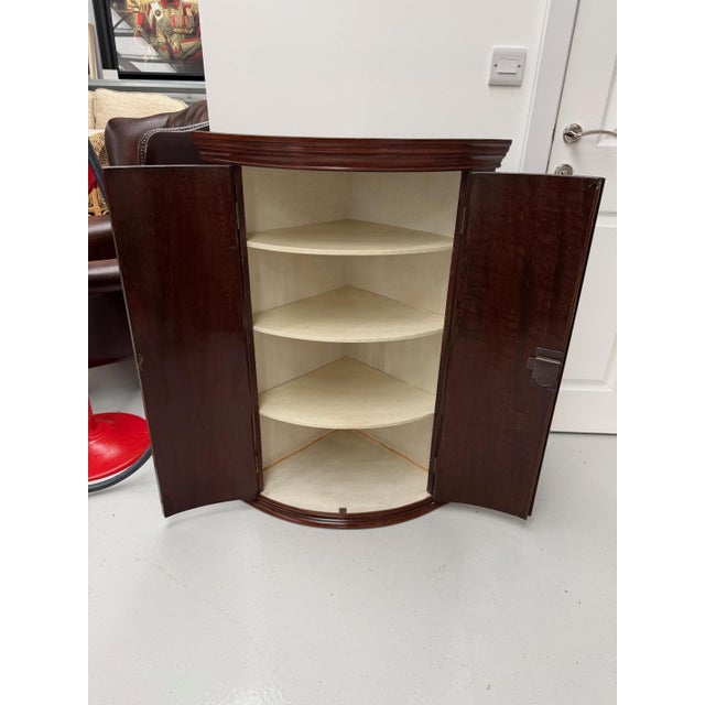 Antique Mahogany Corner Cupboard For Sale - Image 3 of 6