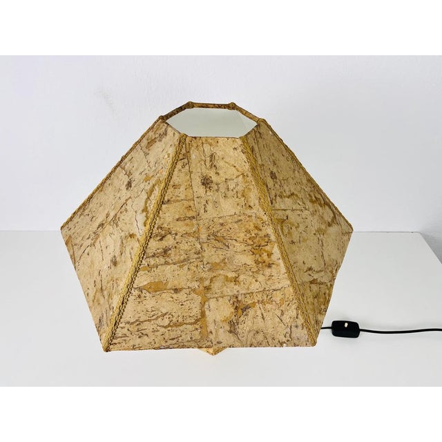 German Cork Table Lamp in the style of Ingo Maurer, Germany, 1960s For Sale - Image 14 of 18