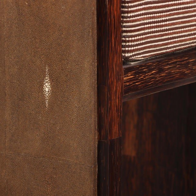 2010s A Pair of Modern Shagreen Covered Stools by R & Y Augousti, Paris For Sale - Image 5 of 9
