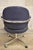 Chromcraft Vintage Chromcraft Mid Century Modern Blue Vinyl Rolling Office Desk Chair (A) For Sale - Image 4 of 10