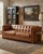 Tuxedo Leather Sofa - Light Brown For Sale - Image 9 of 9