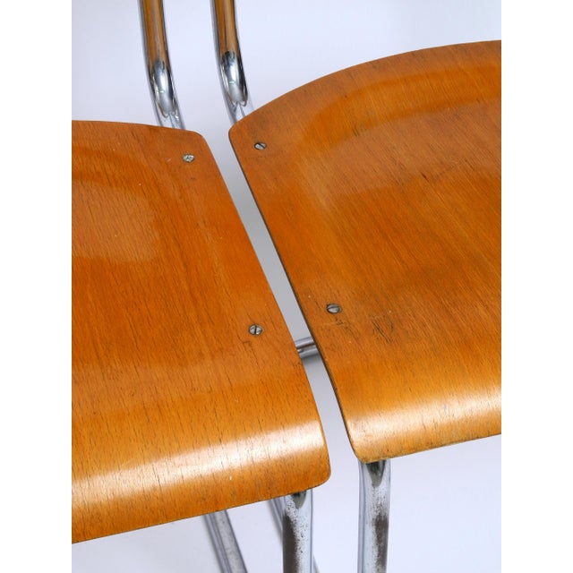 Bauhaus Tubular Steel Chairs by Mart Stam for Robert Slezak Czech, 1930s, Set of 4 For Sale - Image 18 of 18