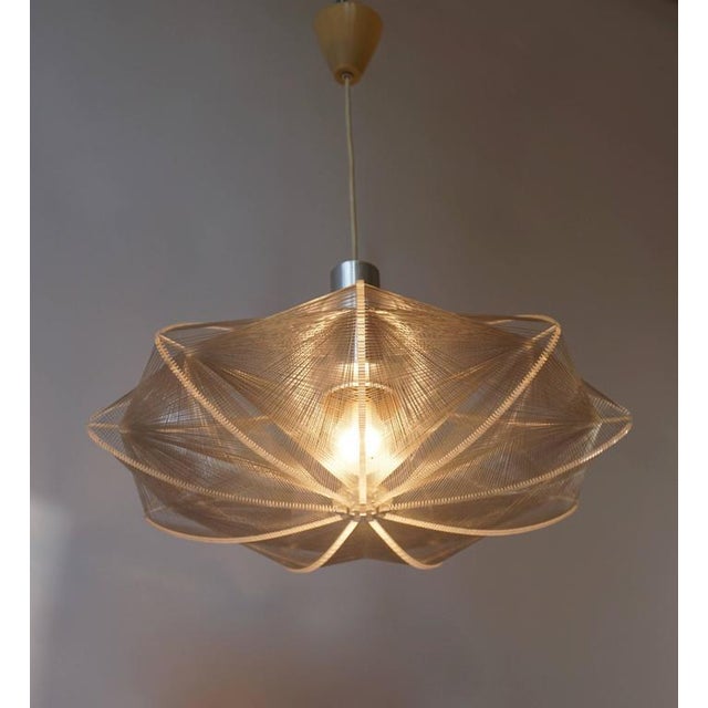 Vintage MidCentury Modern MCM Atomic Lucite String Chandelier Light
