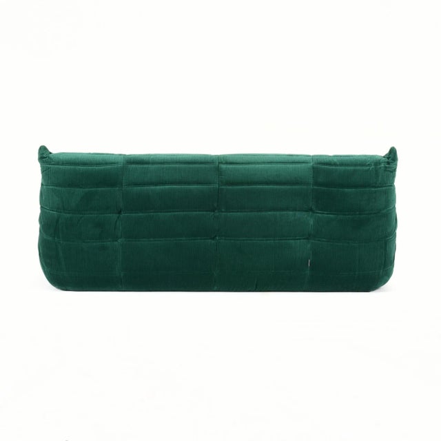 Ligne Roset Ligne Roset Togo 3-Seater Sofa in Emerald Corduroy - Original Vintage, Restored For Sale - Image 4 of 11