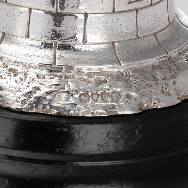 19th Century Victorian Silver Guard Tower Table Lighter from Stephen Smith & Son, 1878 For Sale - Image 3 of 13