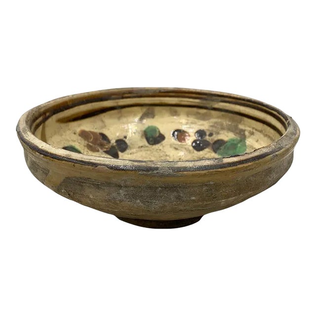 Vintage Hungarian Folk Art Decorative Bowl For Sale