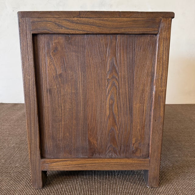 Ollie II 2 Drawer Reclaimed Elm Nightstand - Chestnut For Sale In Los Angeles - Image 6 of 7
