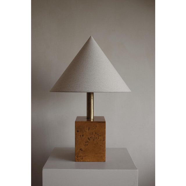Modern Burl Wood Table Lamp, 1970s For Sale - Image 10 of 10