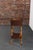 Antique Aesthestic Movement Stained Oak Sewing / Decorative Box on Bamboo Stand For Sale - Image 4 of 12
