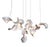 Dune 12 Cluster Chandelier with Silver Anodized Shades by Daniel Becker for Moss Objects For Sale