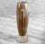 Art Deco Vintage Art Deco Ceramic Brown & Tan Bullet Vase For Sale - Image 3 of 9