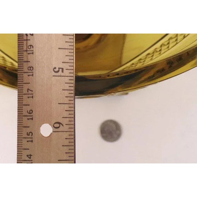 Early 19th Century Anglo Irish Footed Compotes c 1810 Early 19th Century Canary Yellow Amber - Set of 4 For Sale - Image 5 of 10