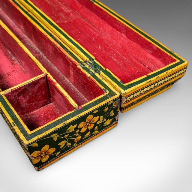 Antique Calligrapher's Quill Box, Austrian, Hand Painted, Pen Case, Edwardian For Sale - Image 9 of 12