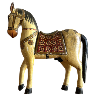 Hand-Painted Wooden Horse