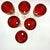 Vintage Italian Ruby Red Crystal Wine Goblets with 24k Gold Neoclassical Garlands by Interglass, 1980s, Set of 6 For Sale - Image 12 of 18