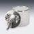Silver Vintage Italian Silver-Plated Elephant Mounted Glass Jar, 1960s For Sale - Image 8 of 12