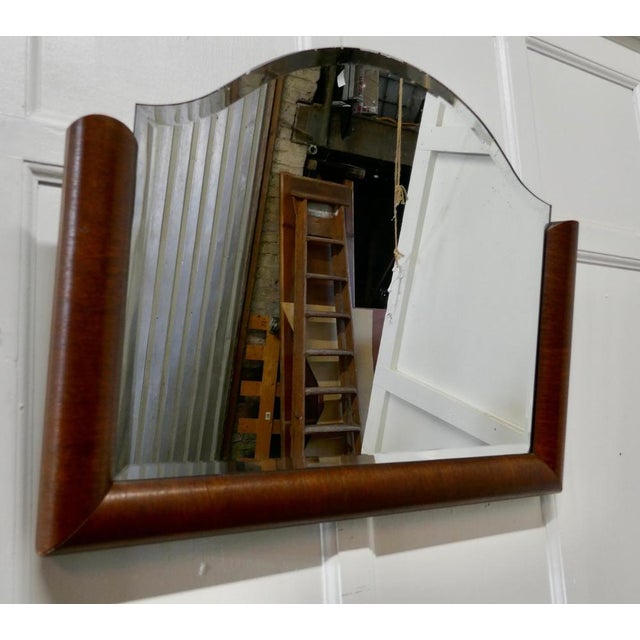 Art Deco Half Frame Mahogany Mirror, 1920s For Sale - Image 3 of 8