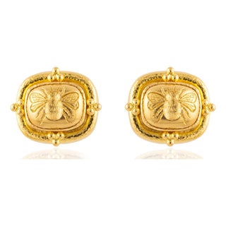 Late 20th Century Pair of Elizabeth Locke "Fat Bee" Earrings For Sale