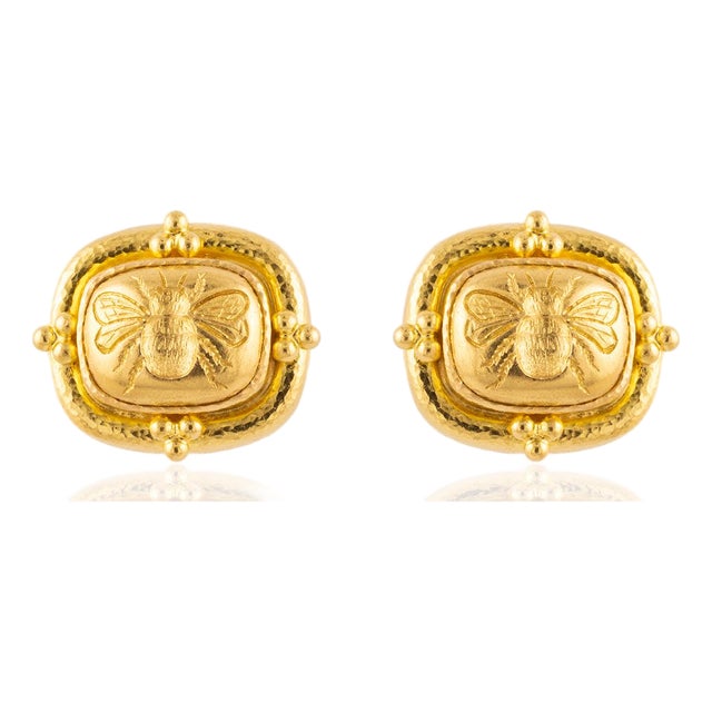 Late 20th Century Pair of Elizabeth Locke "Fat Bee" Earrings For Sale