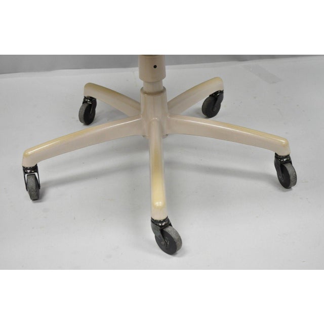 Vintage Steelcase MidCentury Modern Orange Rolling Office Desk Arm Chair Chairish