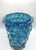 A vase from the Lenti series in light blue by Barovier & Toso, dating back to the 1980s, featuring an all-over gold leaf...