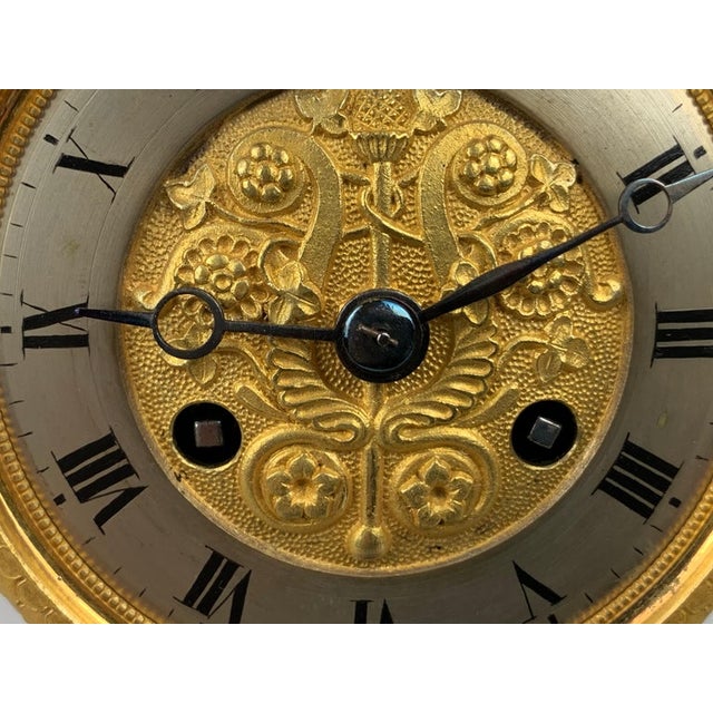 Early 19th Century Empire Period Bronze Doré and Patinated Bronze Clock Depicting Atlas For Sale - Image 11 of 13