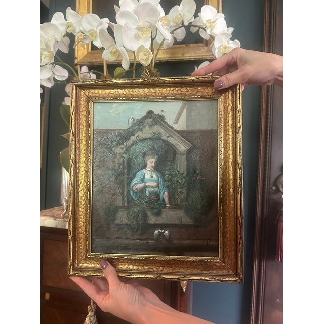 Late 18th Century Antique European Oil Painting on Canvas For Sale - Image 5 of 5