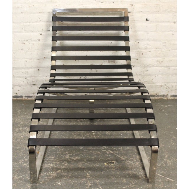 Black Black Leather Oviedo Chaise Lounge Chair by Restoration Hardware For Sale - Image 8 of 11