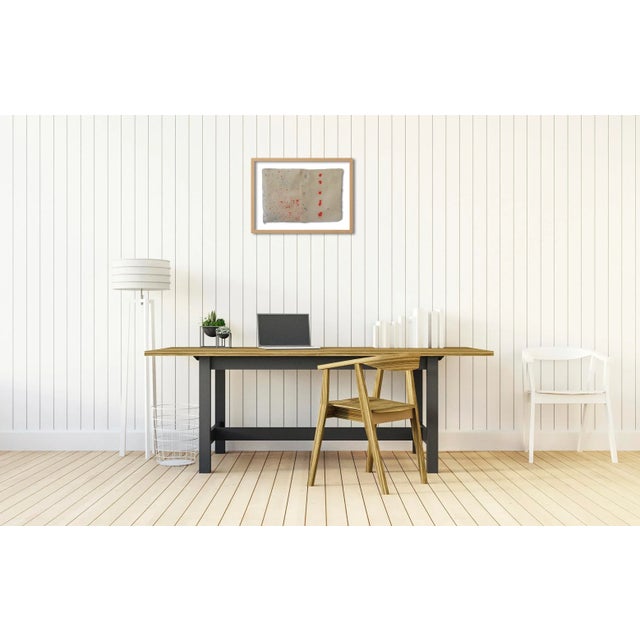 Handmade acaba paper Edition: Unique, Unframed. This subtle piece has been created at Dieu Donn&eacute; in New York City,...