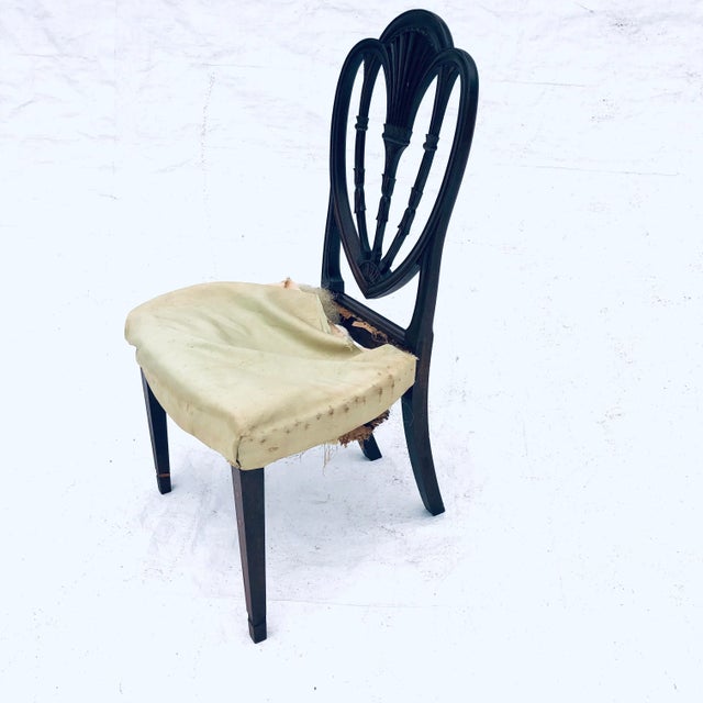 Antique Duncan Phyfe Dining Chair Carved Mahogany/Inlay Design For Sale In New York - Image 6 of 12