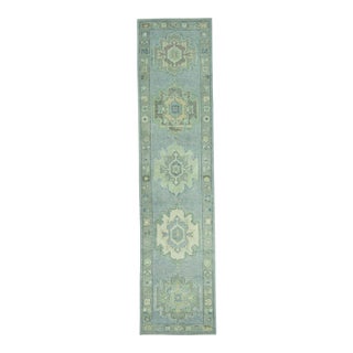 Turkish Oushak Rug 2'11" x 12'2" #19143 For Sale