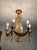 Art Deco 1940s Crystal Fringe Chandelier; Six Light, Hammered Brushed Brass, Glass Crystal Hollywood Regency Lighting For Sale - Image 3 of 12