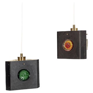 Triangular Suspensions by Hans Bergström, Sweden, 1950s, Set of 2 For Sale