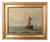 Marine Scene with Sailing Ship, 1890s-1910s, Painting on Canvas, Framed For Sale