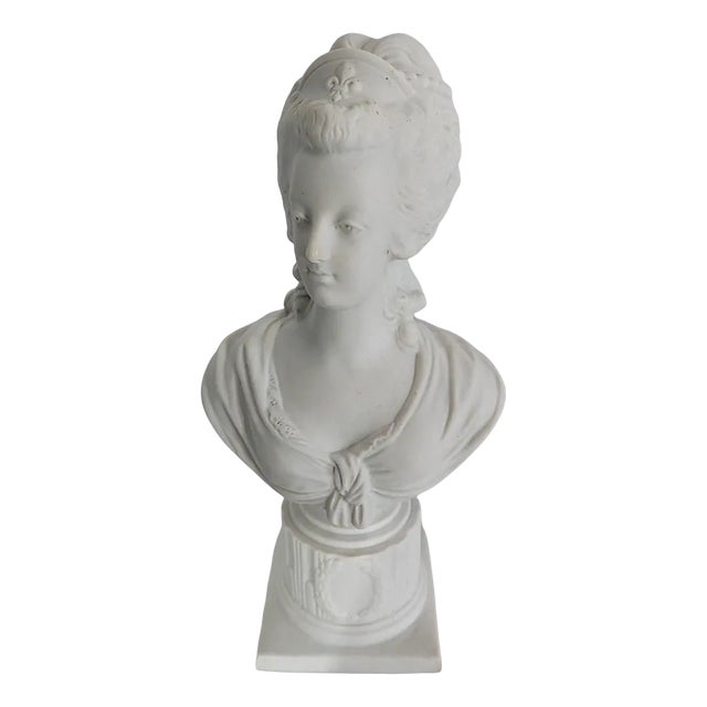 Marie Antoinette Bust in Biscuit Porcelain, 19th-Century For Sale