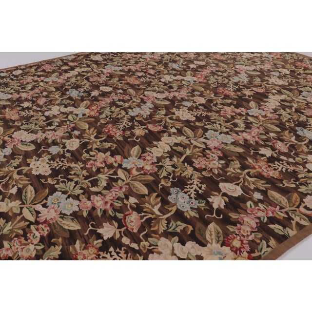 This 13x15 oversized antique Aubusson rug is an exciting new addition to Rug & Kilim’s European rug collection—a...