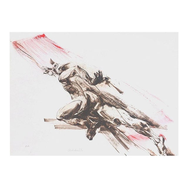 2008 Ahmed Shahabuddin l'Homme Élancé Signed Lithograph For Sale