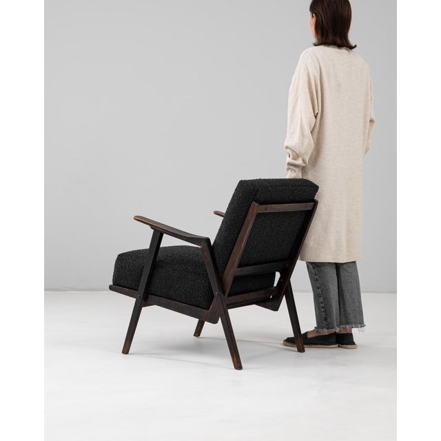 20th Century Czech Upholstered Armchair For Sale - Image 4 of 18