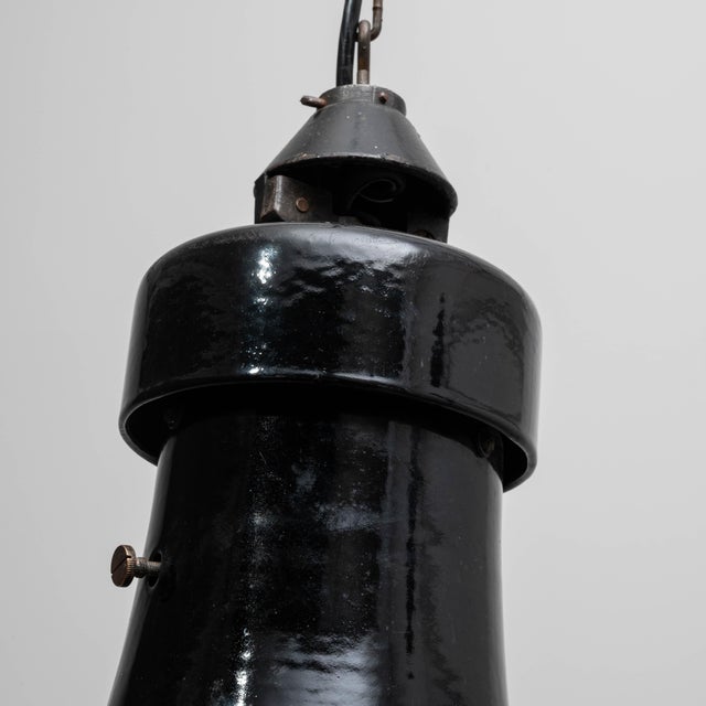 1930s Czech Metal Industrial Angular Pendant Lamp For Sale - Image 14 of 18