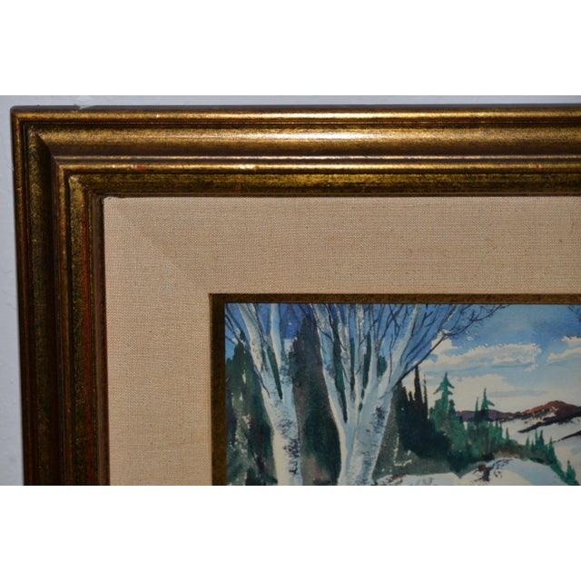 Lucille Hobbie (1915-2008) Winter Landscape C.1952 For Sale - Image 4 of 7