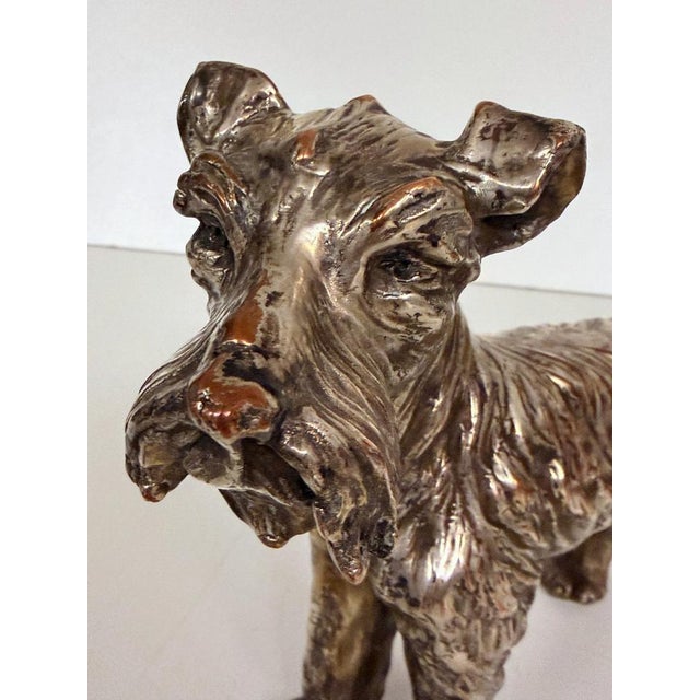 Ceramic, Copper and Silver Schnauzer Dog from Spigarolo, Italy, 1950s For Sale - Image 9 of 13