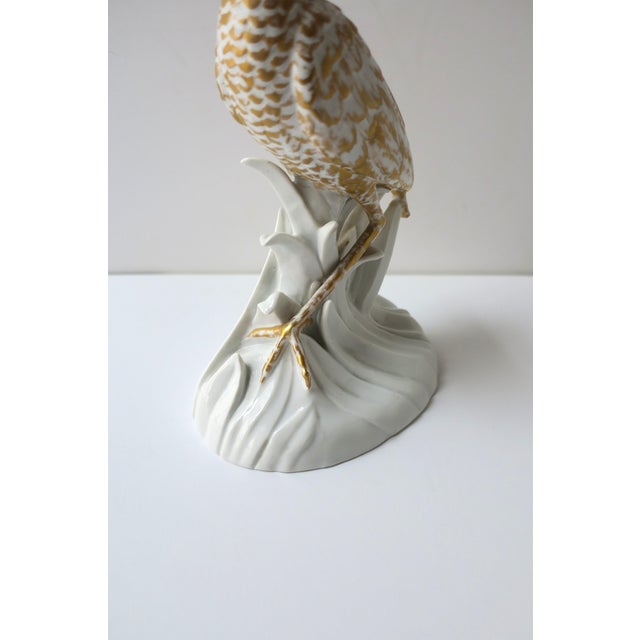 White Porcelain Heron Bird Sculpture Decorative Object For Sale - Image 8 of 10