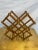 Tan 1970s Petite Mid-Century Modern Wooden Folding Wine Rack For Sale - Image 8 of 8