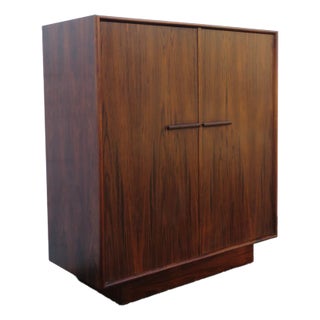 Inter Continental Danish Modern Style Rosewood Armoire Wardrobe Chest 5748 For Sale