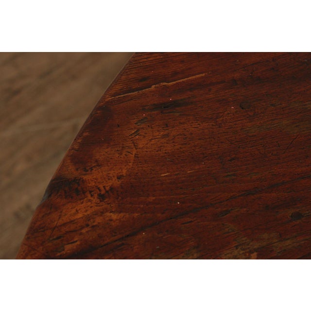 Antique Softwood Round Tilt Top Bench Dining Table For Sale In Philadelphia - Image 6 of 12