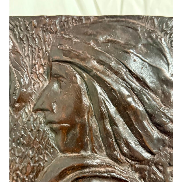 Late 20th Century Leonard Baskin, Bronze Sculpture Wall Relief Judaica Jewish Matriarchs Modernist Leonard Baskin, 1998 For Sale - Image 5 of 16