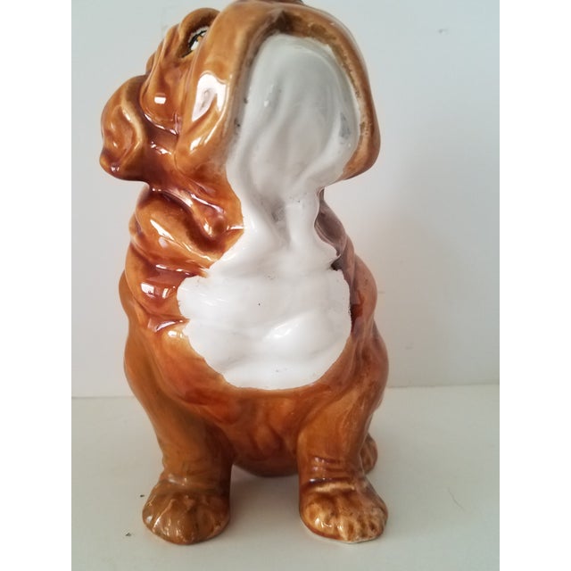 1960s Vintage "Bellini" Italian Majolica Painted Glazed Ceramic Pottery English Bulldog For Sale - Image 5 of 8
