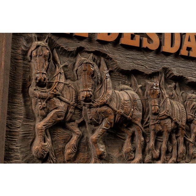 Vintage Budweiser Clydesdale Team Embossed Plastic Sign For Sale In Chicago - Image 6 of 8
